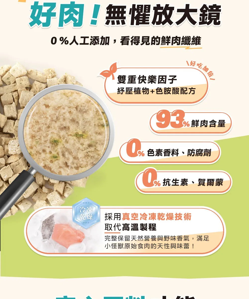 LitoMON 怪獸部落 爽爽酷肉粒 (澳洲袋鼠肉+雞肉+木天蓼) 20g