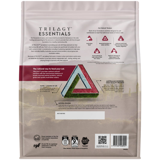 【TRILOGY 奇境】Essentials Complete Prey™ 無穀物成貓乾糧 澳洲牛肉 5kg (極致回歸自然肉食本能 瞬效控毛球/從源頭減少砂盆異味/室內貓專屬定制營養配方)