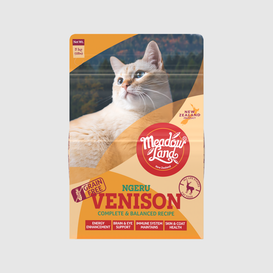 【Meadowland】 VENISON 鹿肉 全面均衡系列無穀物全貓糧 5kg (紐西蘭頂級放養肉源 低敏強體首選 腸胃消化調理)