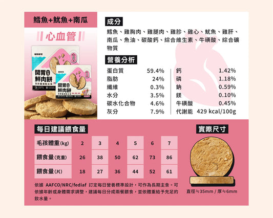 【怪獸部落】開胃山海鮮肉餅 400g - 鱈魚+魷魚+南瓜 (心血管/護膚配方)