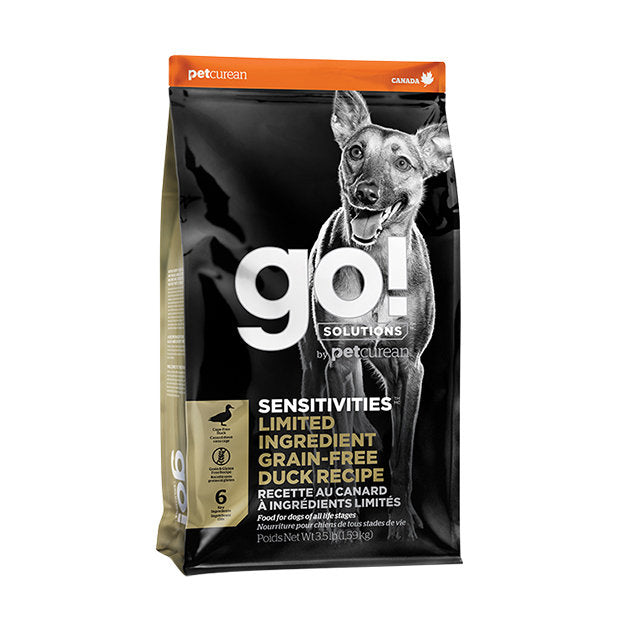 【GO! SOLUTIONS】 低敏美毛系列 Sensitivities 無穀物全犬糧 12lb / 22lb (新鮮去骨鴨肉配方 單一低敏肉類蛋白 腸胃防敏/全方位美毛/溫和高吸收率)