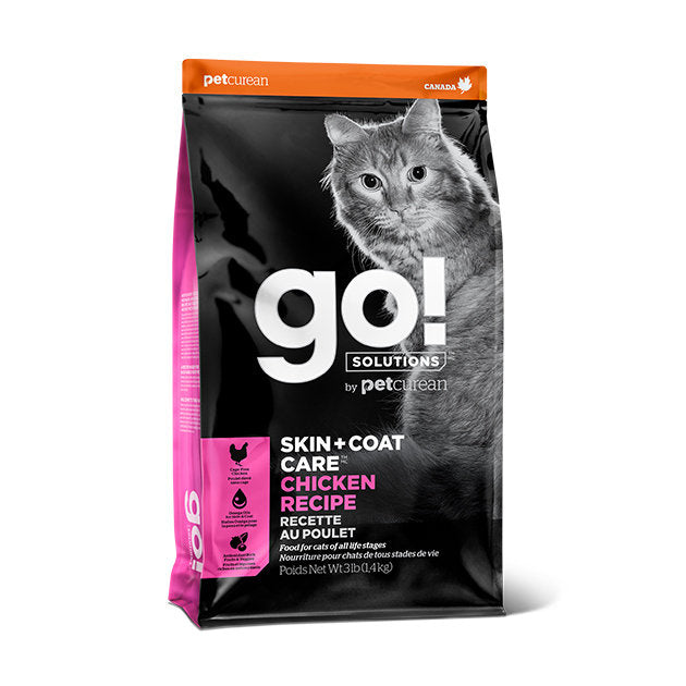 【GO! SOLUTIONS】 護膚美毛系列 Skin + Coat Care 全貓糧 8lb / 16lb (新鮮去骨雞肉配方 控掉毛/全穀充沛能量/腸胃免疫守護)
