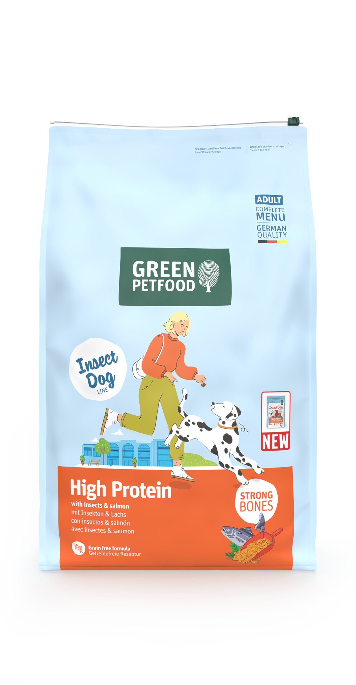【Green Petfood】InsectDog High Protein 加倍皮膚防敏高蛋白成犬配方 4.5kg / 7.5kg (無穀物迷你顆粒約 0.8cm 雙重低致敏蛋白 健肌亮毛首選)