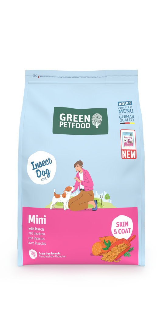 【Green Petfood】InsectDog Mini 升級皮膚防敏感迷你成犬配方3kg / 4.5kg / 7.5kg (無穀物迷你顆粒約 0.8cm 亞洲氣候定制 100%單一蟲蛋白 異位性皮炎終極救星)