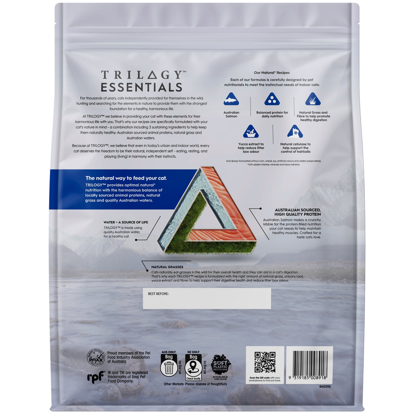 【TRILOGY 奇境】Essentials Complete Prey™ 無穀物成貓乾糧 澳洲三文魚 5kg (極致回歸自然肉食本能 瞬效控毛球/從源頭減少砂盆異味/室內貓專屬定制營養配方)