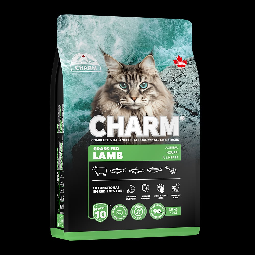 【CHARM 野性魅力】超能精華草飼羊全貓糧 (4.5KG) (加拿大製造 | 90%高動物蛋白 X Protect10™ 全球首創十項專利超能精華)