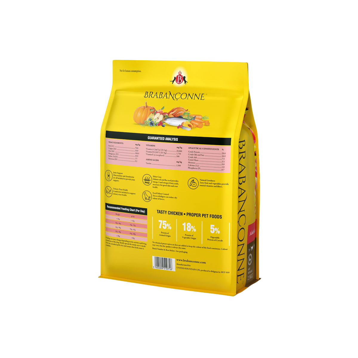 【Brabanconne 爸媽寵】日常系列 成貓鮮雞肉配方 2.5kg (成貓專用 比利時製造 泌尿道呵護 關節與皮毛雙效保養)