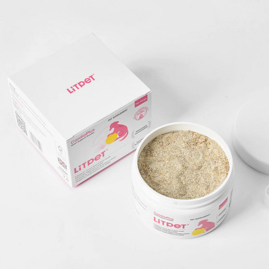 【LitPet】犬用心力守護健康粉 200g (英國製造 左旋肉鹼+漢方靈芝川貝)