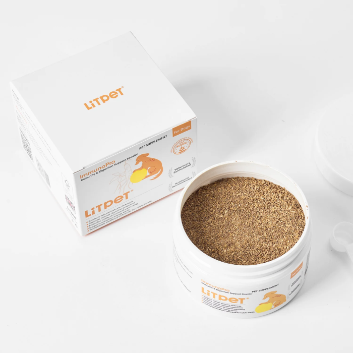 【LitPet】犬用全效免疫消化加強粉 200g (英國製造 漢方人參靈芝+黃金牛初乳)