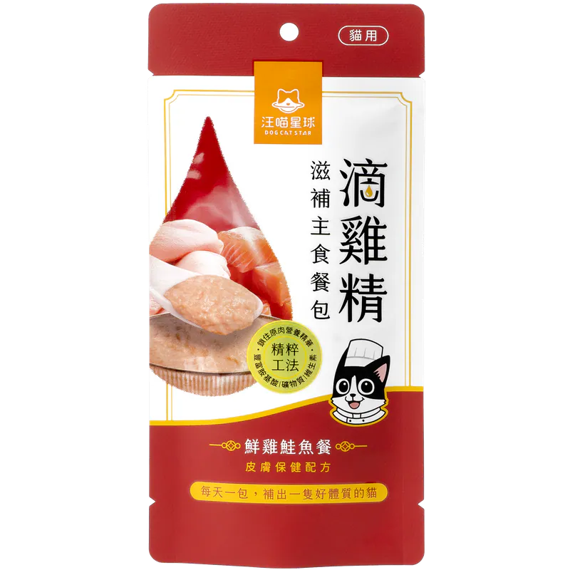 汪喵星球 - 滴雞精滋補主食餐包 (鮮雞鮭魚餐) 40g
