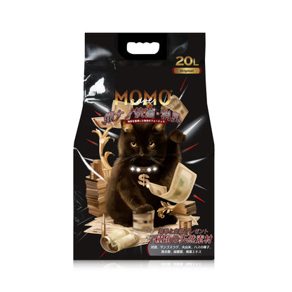 【MOMOcare】生態七重奏火山灰納米豌豆砂 (20L 大容量裝) - 原味芝士奶蓋 (超除臭極速凝結 | 7重天然素材專利配方)