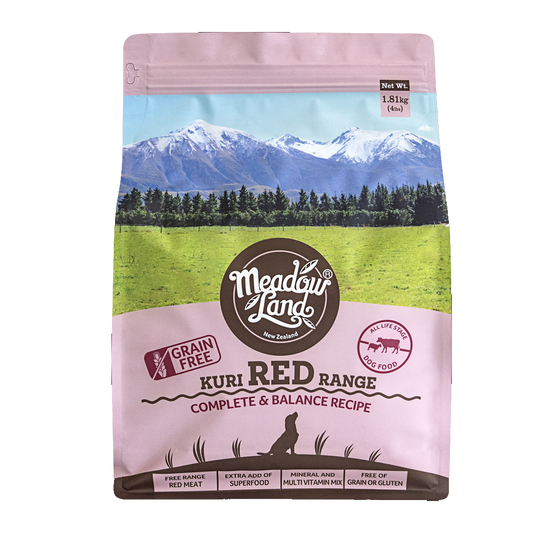 【Meadowland】紅肉 增肌添活力配方全犬糧 (10kg 紐西蘭頂級放養肉源 增肌強體首選 腸胃消化調理)