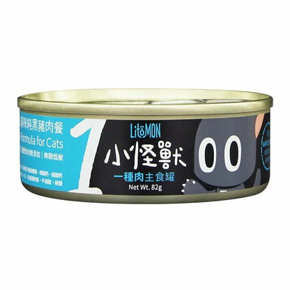 怪獸部落 - 1種肉無膠主食罐 (貓咪純黑豬肉餐) 82g