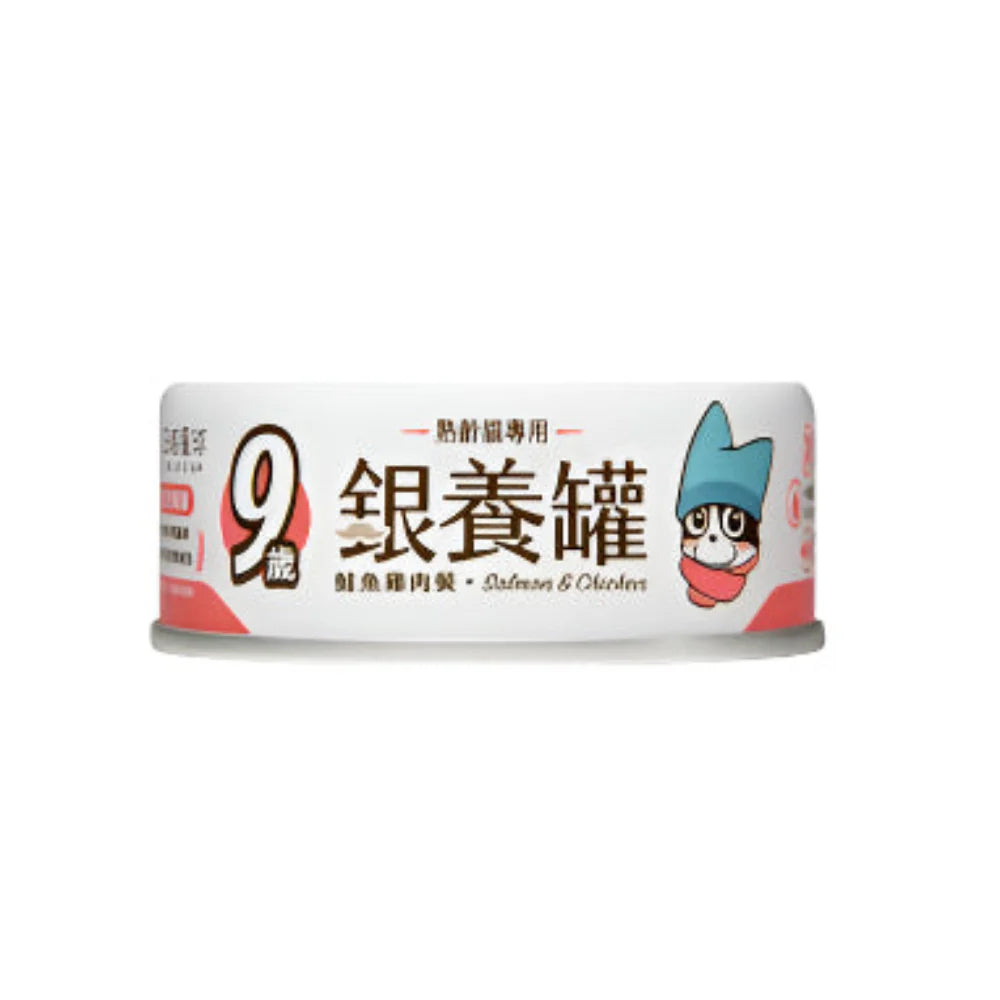 汪喵星球 - 熟齡貓98%低磷無膠主食罐 (鮭魚雞肉餐) 80g