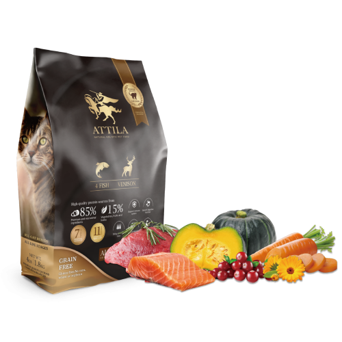 ATTILA 阿提拉四種魚+鹿無穀全齡貓糧 1.8Kg / 4.5Kg