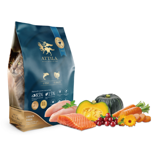 ATTILA 阿提拉四種魚+火雞無穀全齡貓糧 1.8Kg / 4.5Kg