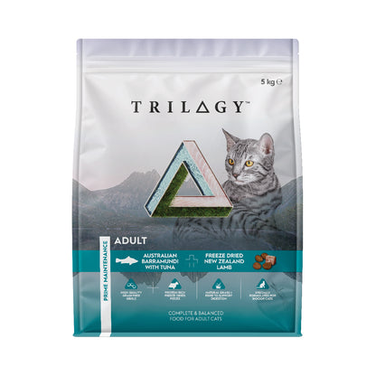 【TRILOGY 奇境】 澳洲尖吻鱸魚及吞拿魚＋紐西蘭羊肺凍乾 無穀物全貓糧 1.8kg / 5kg (頂級無激素海鮮源 肉粒+凍乾雙重口感 強效呵護腸胃/瞬效控毛球/極致減便臭)