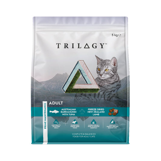【TRILOGY 奇境】 澳洲尖吻鱸魚及吞拿魚＋紐西蘭羊肺凍乾 無穀物全貓糧 1.8kg / 5kg (頂級無激素海鮮源 肉粒+凍乾雙重口感 強效呵護腸胃/瞬效控毛球/極致減便臭)