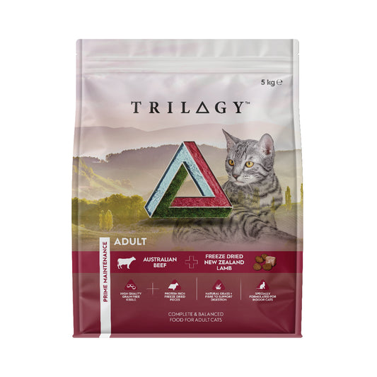 【TRILOGY 奇境】 澳洲牛肉＋紐西蘭羊肺凍乾 無穀物全貓糧 1.8kg / 5kg (天然草飼新型蛋白 肉粒+凍乾雙重口感 瞬效控毛球/極致減便臭/強效消化守護)