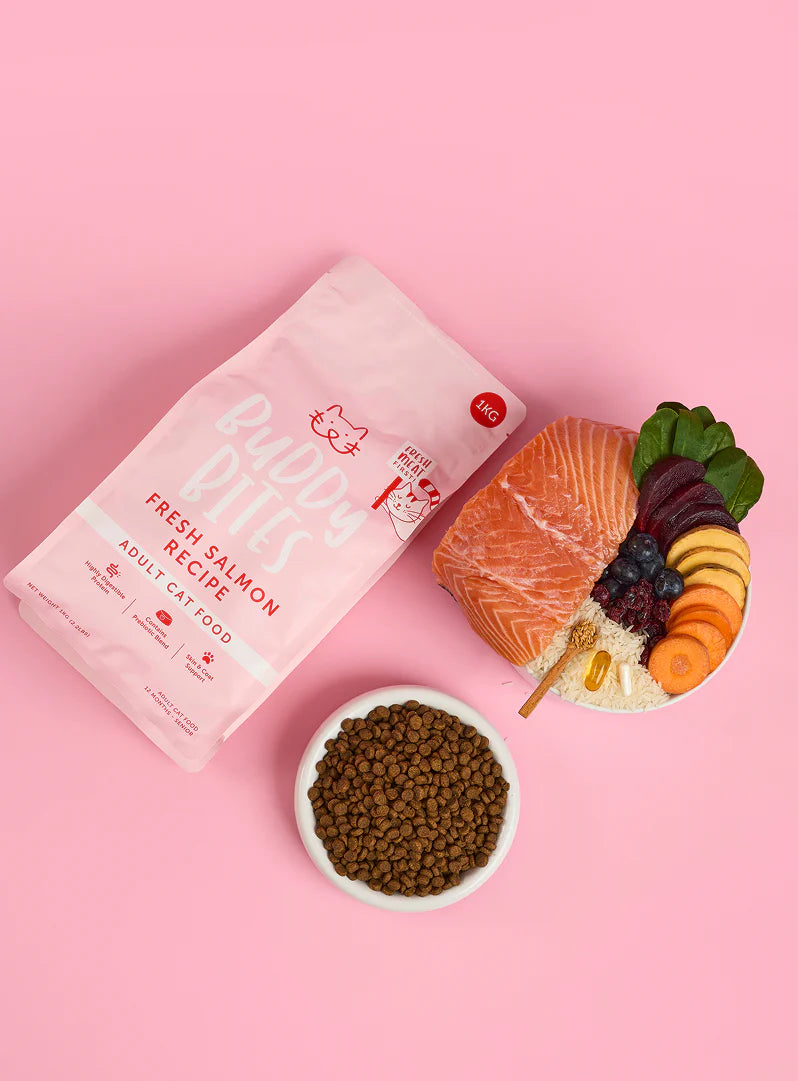 Buddy Bites 成貓三文魚配方乾糧 1Kg / 2Kg