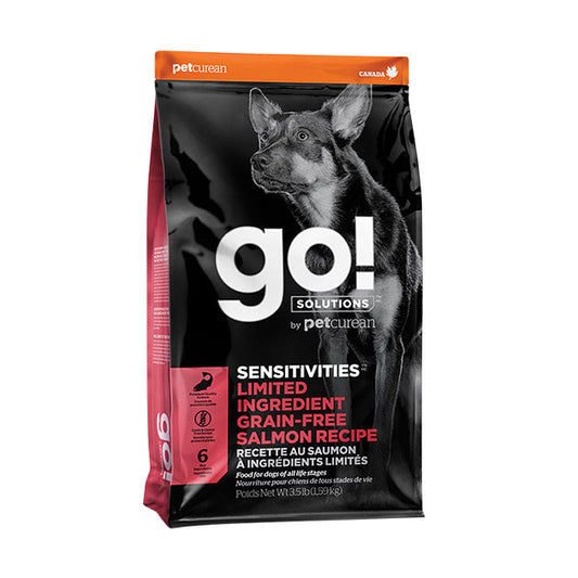 【GO! SOLUTIONS】 低敏美毛系列 Sensitivities 無穀物全犬糧 12lb / 22lb (新鮮去骨三文魚配方 單一低敏魚類蛋白 深度皮毛修復/極致控掉毛/腸胃敏感守護)
