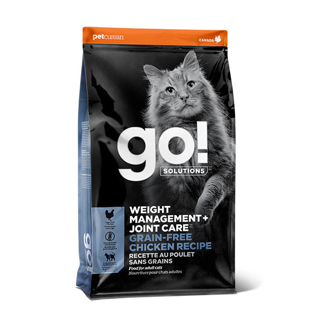 【GO! SOLUTIONS】 關節減重系列 Weight Management + Joint Care 無穀物全貓糧 8lb / 16lb (去骨放牧雞肉配方 控體減脂/關節修復/高纖飽足感)