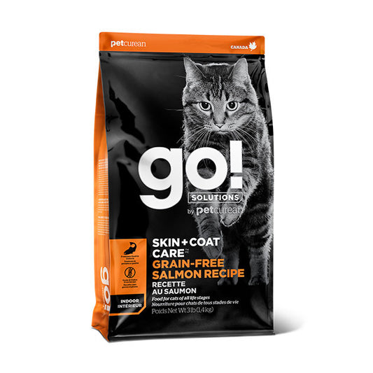 【GO! SOLUTIONS】 護膚美毛系列 Skin + Coat Care 全貓糧 8lb / 16lb (新鮮去骨三文魚配方 控掉毛/極致亮毛/腸胃免疫守護)
