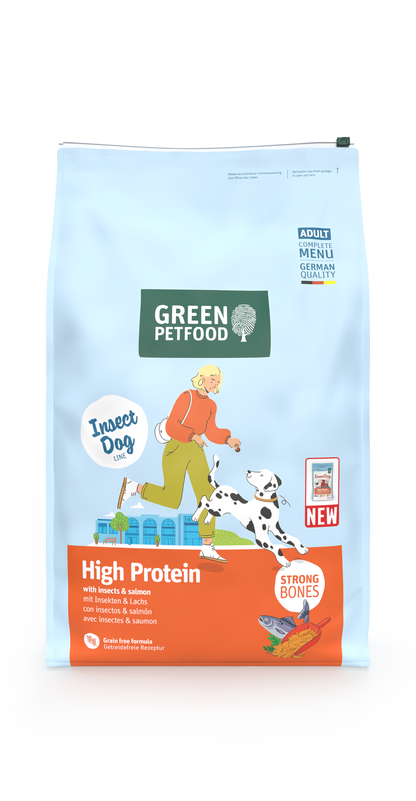 【Green Petfood】InsectDog High Protein 加倍皮膚防敏高蛋白成犬配方 4.5kg / 7.5kg (無穀物迷你顆粒約 0.8cm 雙重低致敏蛋白 健肌亮毛首選)