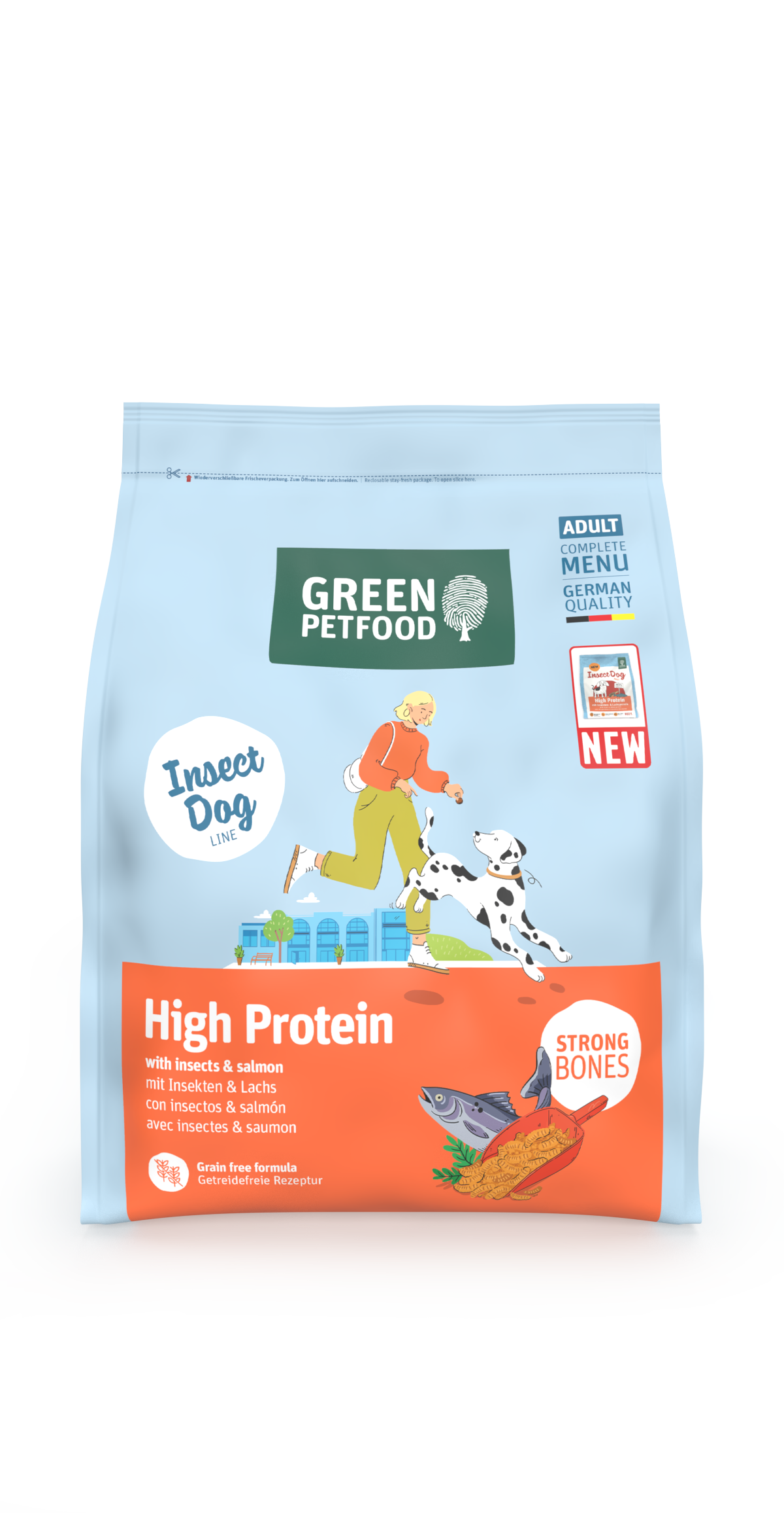 【Green Petfood】InsectDog High Protein 加倍皮膚防敏高蛋白成犬配方 4.5kg / 7.5kg (無穀物迷你顆粒約 0.8cm 雙重低致敏蛋白 健肌亮毛首選)