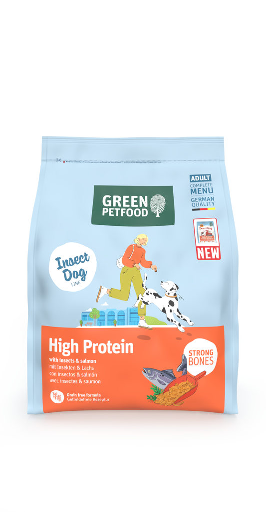 【Green Petfood】InsectDog High Protein 加倍皮膚防敏高蛋白成犬配方 4.5kg / 7.5kg (無穀物迷你顆粒約 0.8cm 雙重低致敏蛋白 健肌亮毛首選)