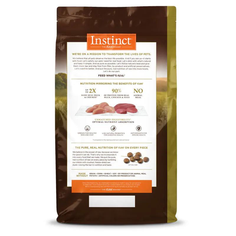 【Instinct 本能】Ultimate Protein 頂級蛋白質走地鴨成貓糧 (4Lbs) (美國製造 | 低敏降火與亮毛的究極肉量天花板，47% 逆天高蛋白 X 凍乾鴨肉包裹)
