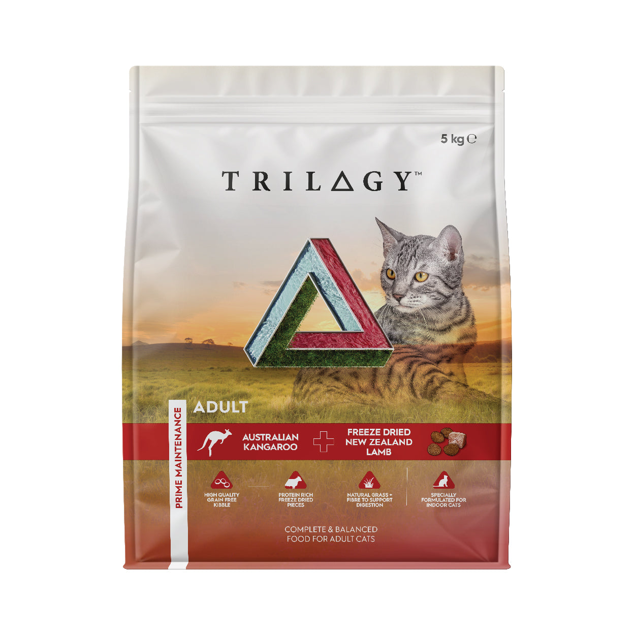 【TRILOGY 奇境】 澳洲袋鼠＋紐西蘭羊肺凍乾 無穀物全貓糧 1.8kg / 5kg (天然野生新型蛋白 肉粒+凍乾雙重口感 健美發腮/瞬效控毛球/極致減便臭)
