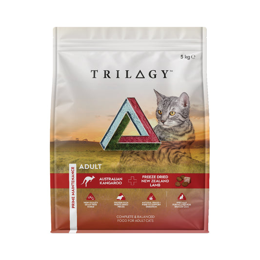 【TRILOGY 奇境】 澳洲袋鼠＋紐西蘭羊肺凍乾 無穀物全貓糧 1.8kg / 5kg (天然野生新型蛋白 肉粒+凍乾雙重口感 健美發腮/瞬效控毛球/極致減便臭)