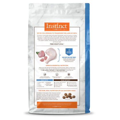 【Instinct 本能】LID 單一動物蛋白無穀物火雞肉全貓糧 (11Lbs) (美國製造 | 易敏貓與嬌嫩腸胃主子的純淨膳食天花板，冷壓噴塗凍乾火雞粉)