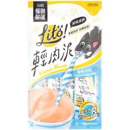 怪獸部落 Lito! 輕肉泥 (雞肉+干貝) 10g x 4入