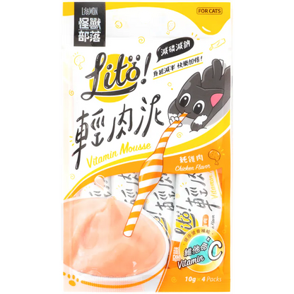 怪獸部落 Lito! 輕肉泥 (純雞肉) 10g x 4入