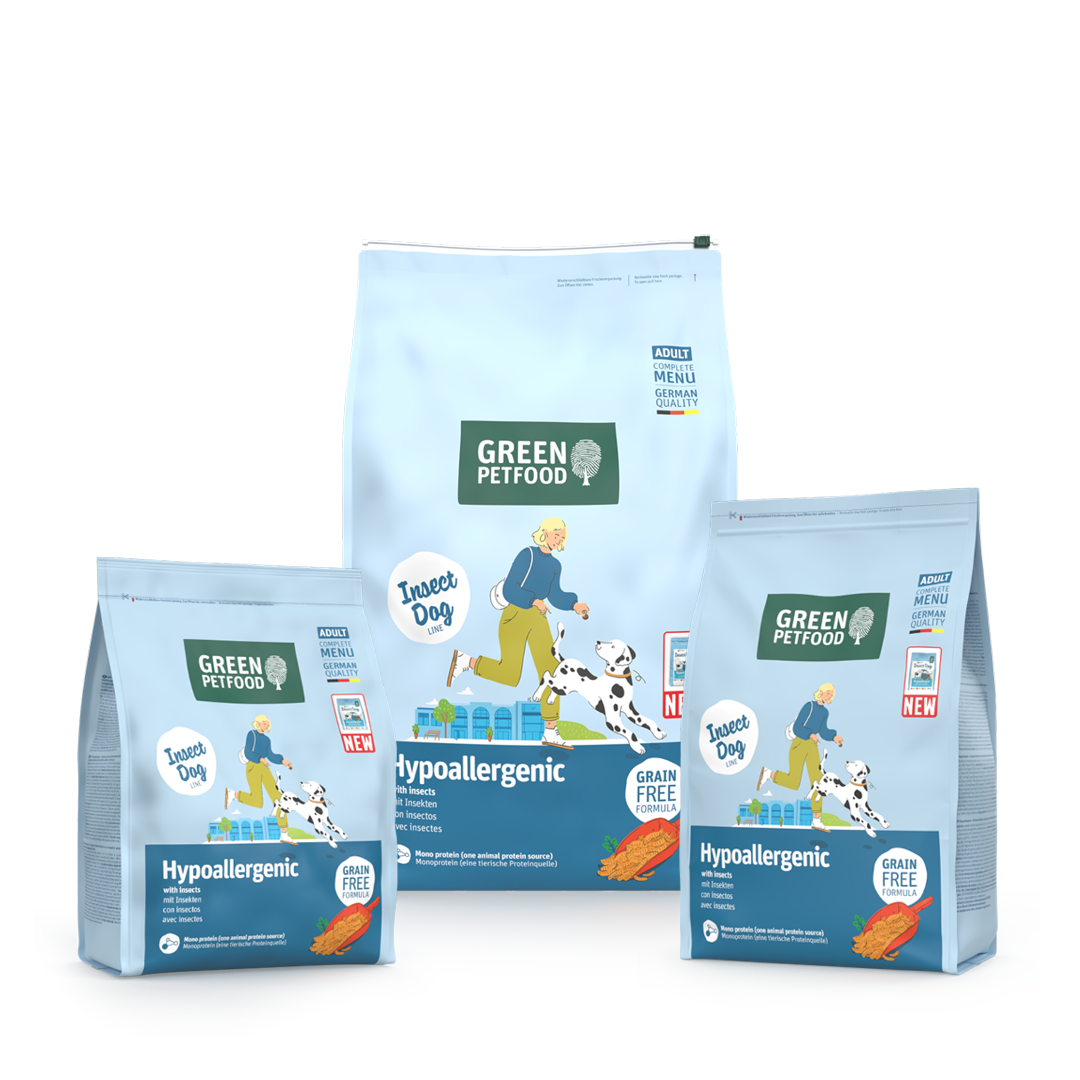 【Green Petfood】InsectDog Hypoallergenic 蟲製防皮膚過敏成犬配方 3kg / 4.5kg / 10kg (無穀物大顆粒約 1.5cm 頂級100%單一蟲蛋白 異位性皮炎終極救星)