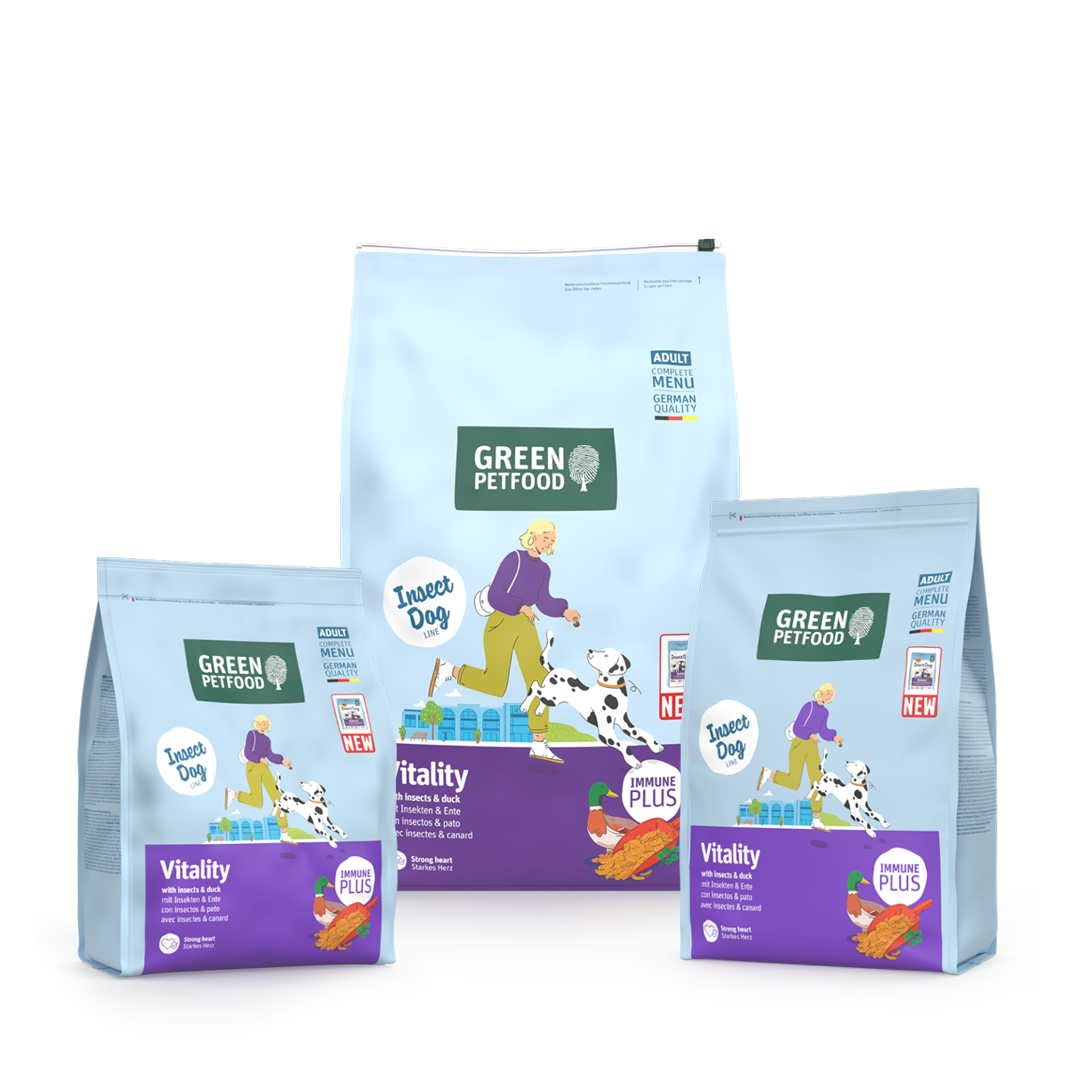 【Green Petfood】InsectDog Vitality 體重管理/老犬防敏配方 4.5kg / 7.5kg (無麩質中顆粒約 1.25cm 昆蟲+鴨肉黃金低敏 熟齡控體強心首選)