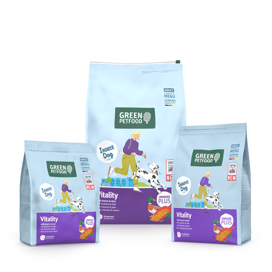 【Green Petfood】InsectDog Vitality 體重管理/老犬防敏配方 4.5kg / 7.5kg (無麩質中顆粒約 1.25cm 昆蟲+鴨肉黃金低敏 熟齡控體強心首選)