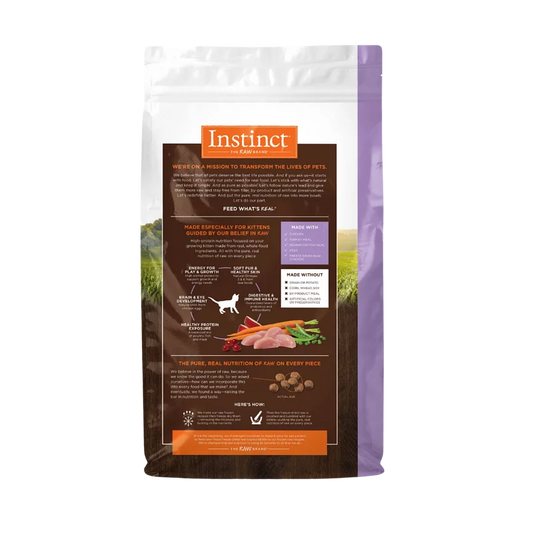 【Instinct 本能】Original 無穀物雞肉幼貓糧 (4.5Lbs) (美國製造 | 幼貓發育期的黃金營養天花板，42.5% 高蛋白 X 22.5% 超高能量)