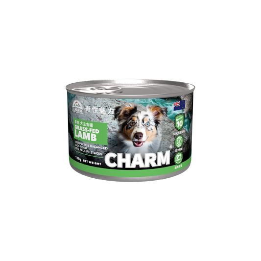 【CHARM 野性魅力】超能精華草飼羊狗主食罐 (170G) (紐西蘭製造 | 最高 92% 肉含量 X 十大超能精華)