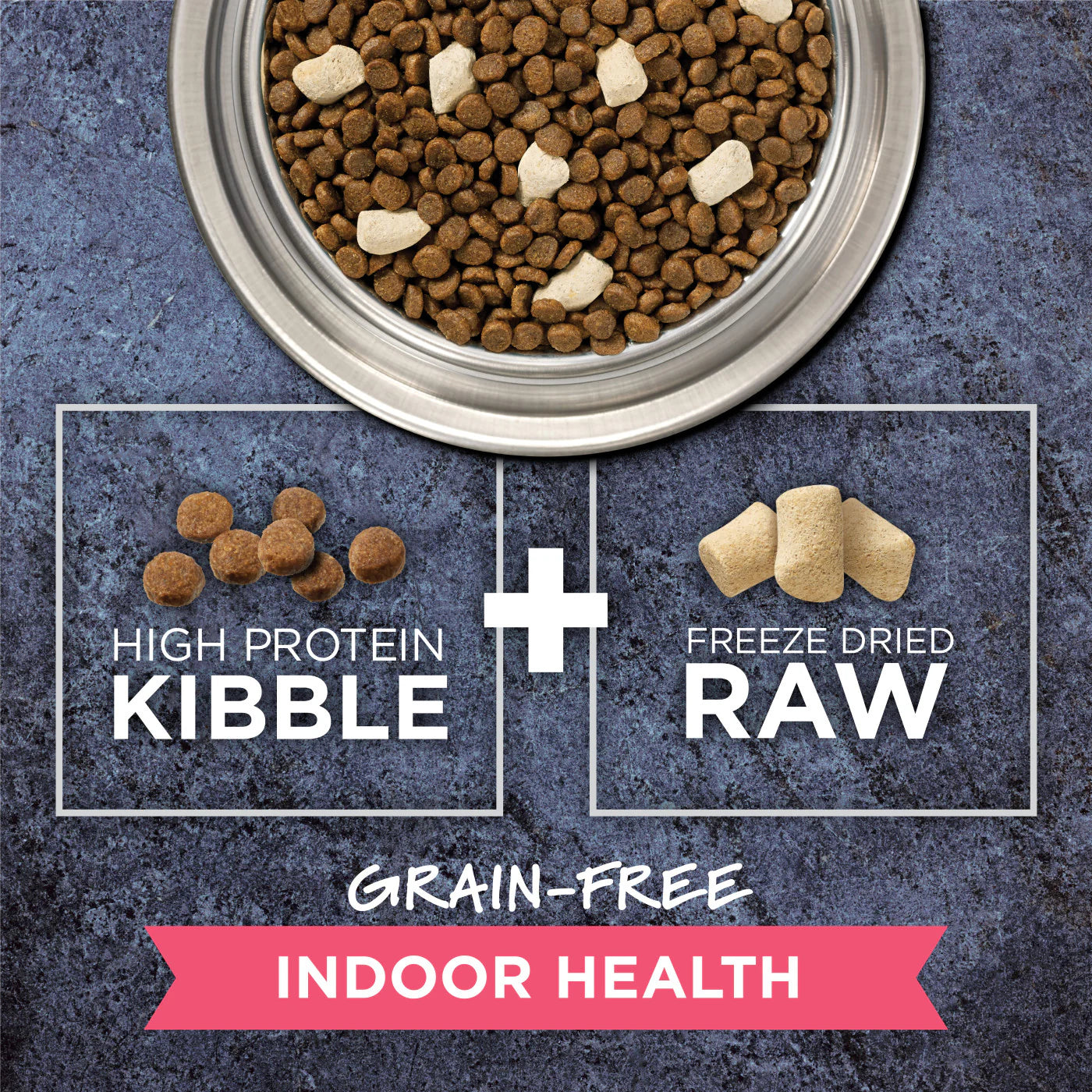 【Instinct 本能】Raw Boost® 無穀物室內貓兔肉全貓糧 (4.5Lbs) (美國製造 | 室內嬌嫩腸胃與易敏貓的頂級膳食，適度低脂控重 X 奢華生肉凍乾丁)