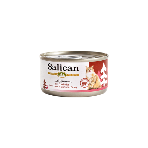 Salican 肉汁系列 牛肝+紅蘿蔔貓罐頭 主食罐 85G