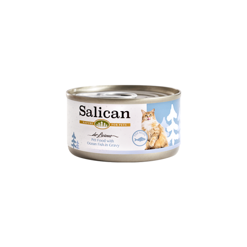 Salican 肉汁系列 海洋魚貓罐頭 主食罐 85G