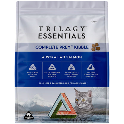 【TRILOGY 奇境】Essentials Complete Prey™ 無穀物成貓乾糧 澳洲三文魚 5kg (極致回歸自然肉食本能 瞬效控毛球/從源頭減少砂盆異味/室內貓專屬定制營養配方)