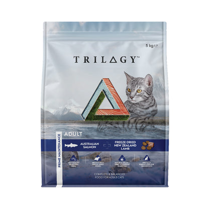 【TRILOGY 奇境】 澳洲三文魚＋紐西蘭羊肺凍乾 無穀物全貓糧 1.8kg / 5kg (南太平洋純淨魚源 肉粒+凍乾雙重口感 極致護膚美毛/瞬效控毛球/極致減便臭)