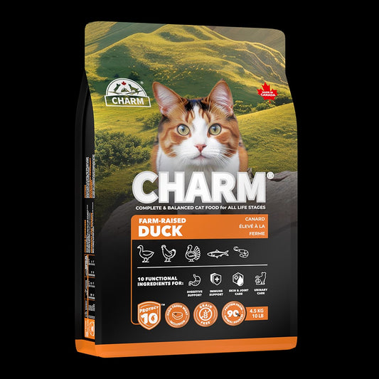 【CHARM 野性魅力】超能精華農場鴨全貓糧 (4.5KG) (加拿大製造 | 90%高動物蛋白 X Protect10™ 全球首創十項專利超能精華)