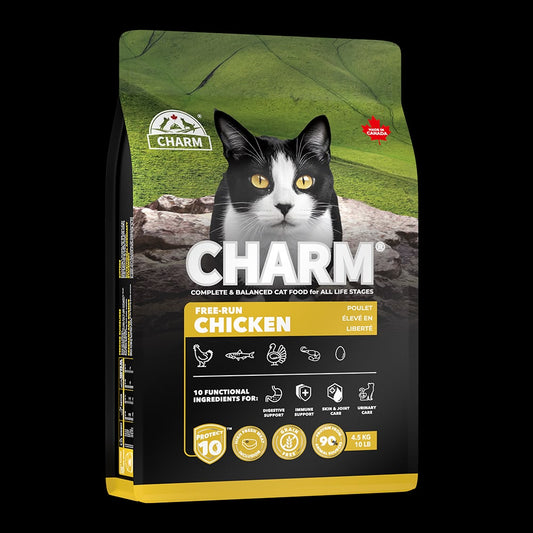 【CHARM 野性魅力】超能精華走地雞全貓糧 (4.5KG) (加拿大製造 | 90%高動物蛋白 X Protect10™ 全球首創十項專利超能精華)
