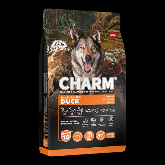 【CHARM 野性魅力】超能精華農場鴨全犬糧 (5.4KG / 10KG) (加拿大製造 | 90%高動物蛋白 X Protect10™ 全球首創十項專利超能精華)