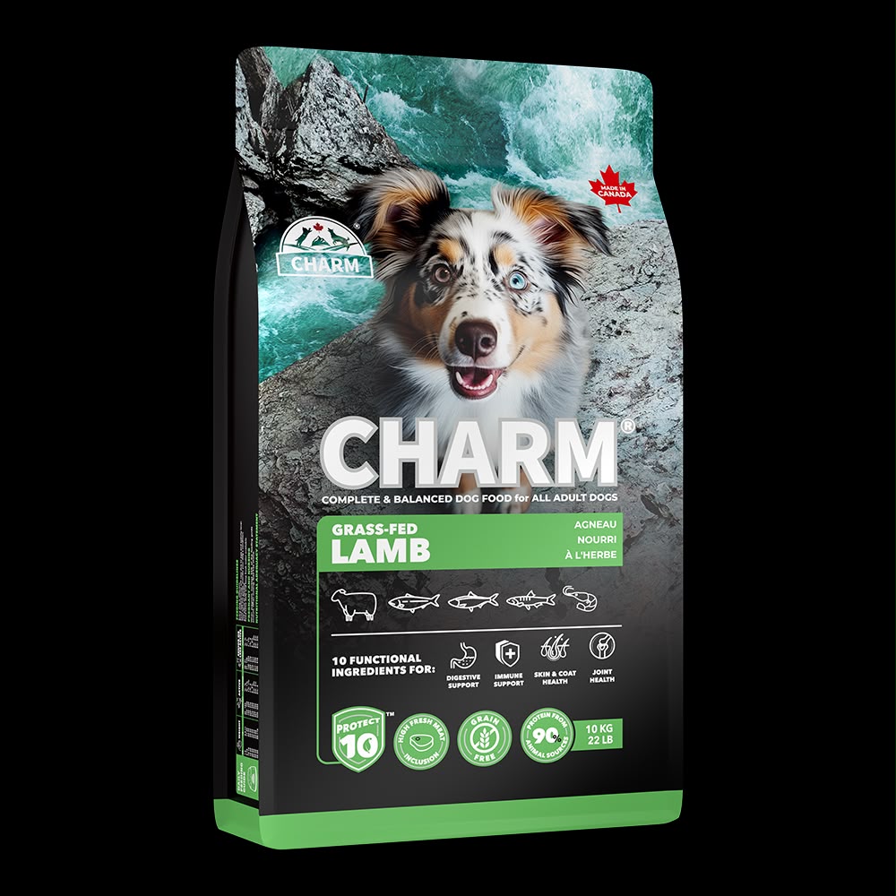 【CHARM 野性魅力】超能精華草飼羊全犬糧 (5.4KG / 10KG) (加拿大製造 | 90%高動物蛋白 X Protect10™ 全球首創十項專利超能精華)